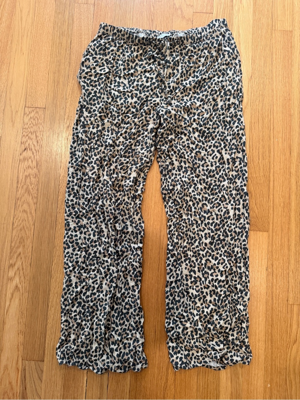 Leopard Print Wide Leg Lounge Pants  cheetah Print